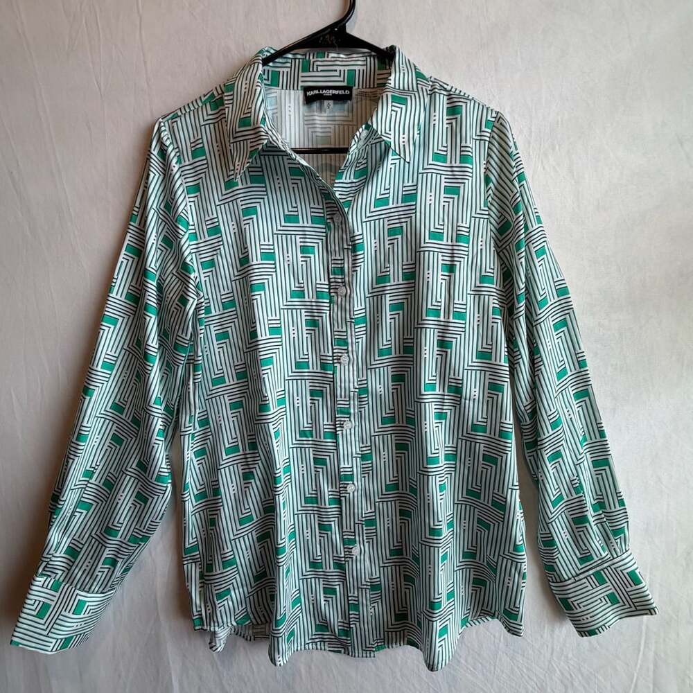 Karl Lagerfeld Geometric Pattern Blouse